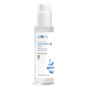 Plum 3% Niacinamide & Rice Water Face Toner | Alcohol-Free Toner for Oily Acne Prone Dry Combination Skin | Pore Tightening & Glowing Skin